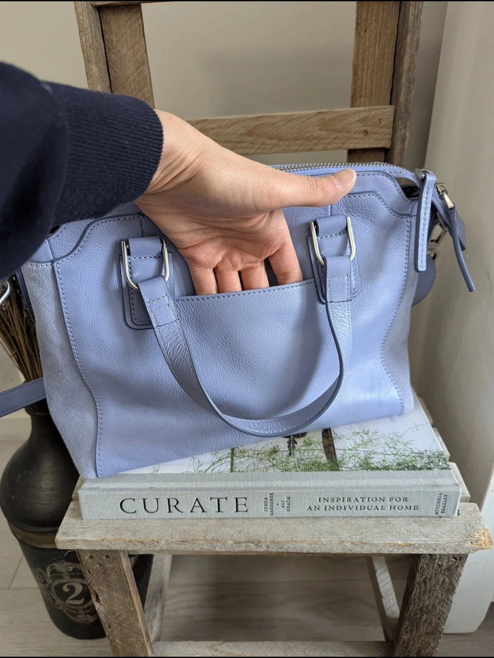 Fossil Leather Satchel with Removable Crossbody Strap - Picture 7 of 14